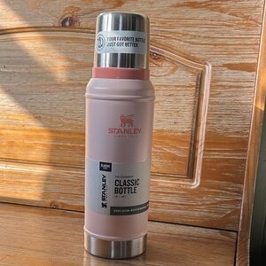 Stanley Pink Classic Bottle with Stainless Accents